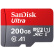 SanDisk 200 GB TF（MicroSD）メモリカドU 1クラス10 A 1至高の高速移动版の読み込み速度は100 MB/sと幅広互换性があります。